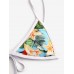 Women Tropical Print Triangle String Hot Swimwear Backless Bikini