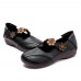 Women Vintage Floral Pattern Round Toe Breathable Soft Sole Comfy Flats