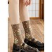 Classy Fashion pattern Jacquard Cotton Crew Socks