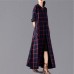 boutique red Plaid coat plus size clothing stand collar Coats boutique pockets Coats