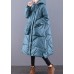 Blue Casual Duck Down Down Coat Zip Up Winter