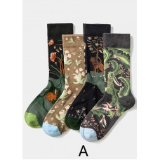 Classy Fashion pattern Jacquard Cotton Crew Socks