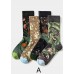 Classy Fashion pattern Jacquard Cotton Crew Socks