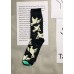 Women Jacquard Paitings Cotton Mid Calf Socks