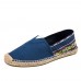 Women Large Size Ethnic Style Linen Slip  on Espadrille Fisherman’s Shoes